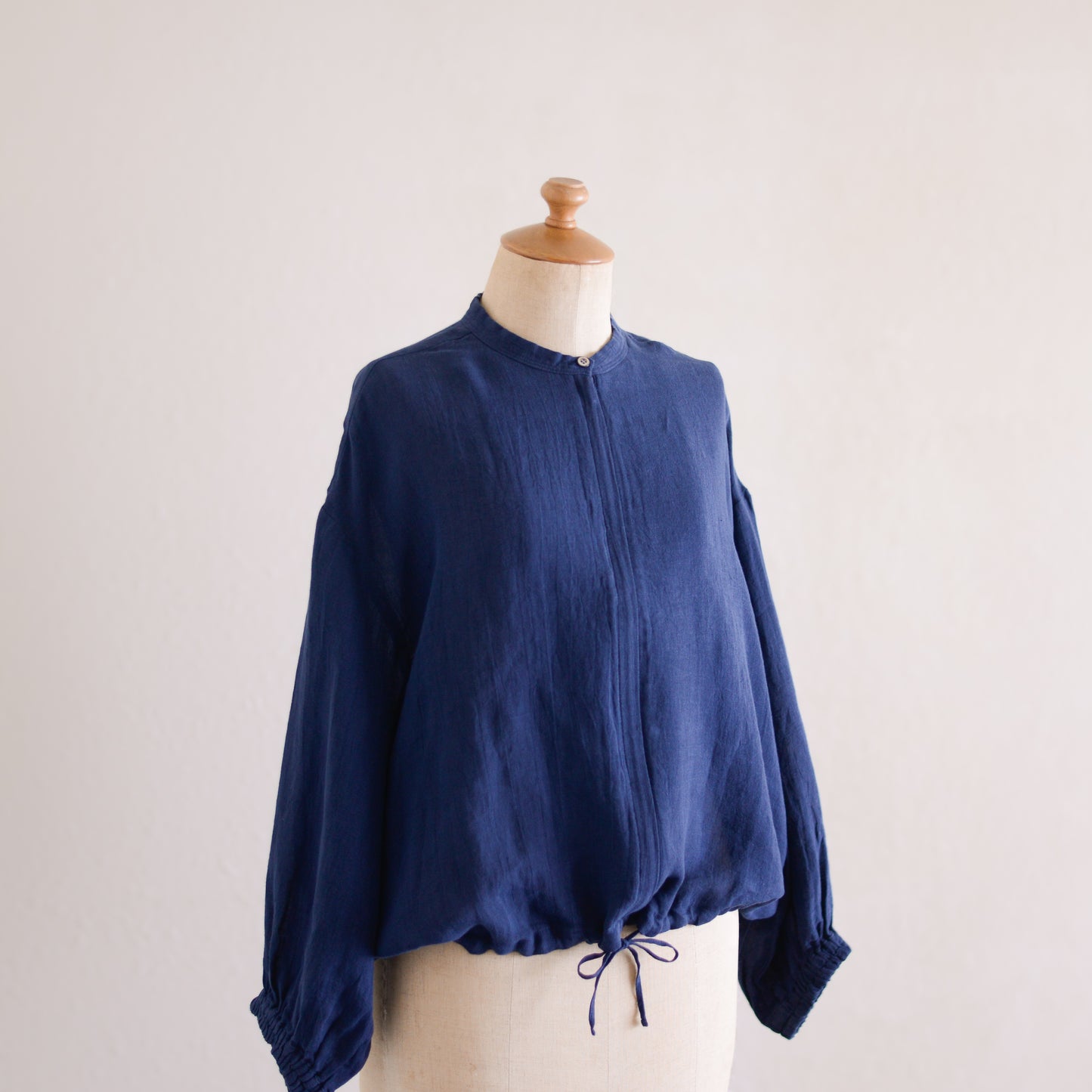 リネンジップアップジャケット Navy