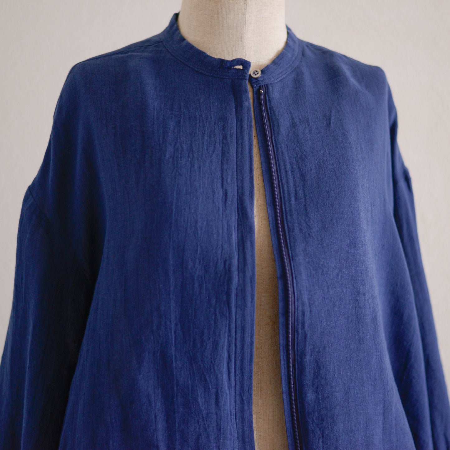 リネンジップアップジャケット Navy