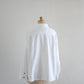 Cotton denim round collar shirt Off White
