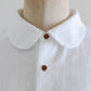 Cotton denim round collar shirt Off White
