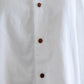 Cotton denim round collar shirt Off White