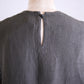 リネンスリーブレスロングワンピース Charcoal Gray