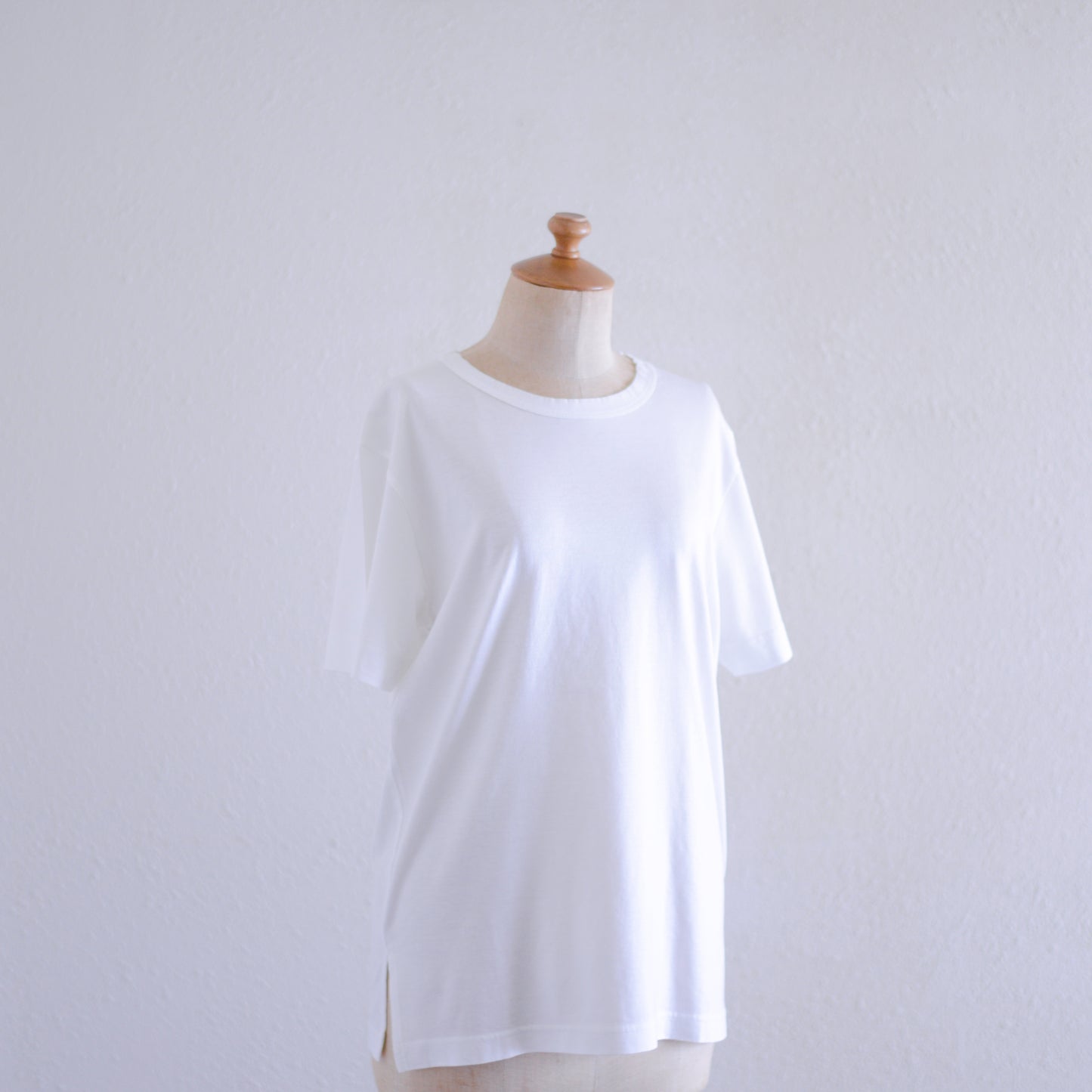 レーヨンオーガニックコットンTシャツ Off White