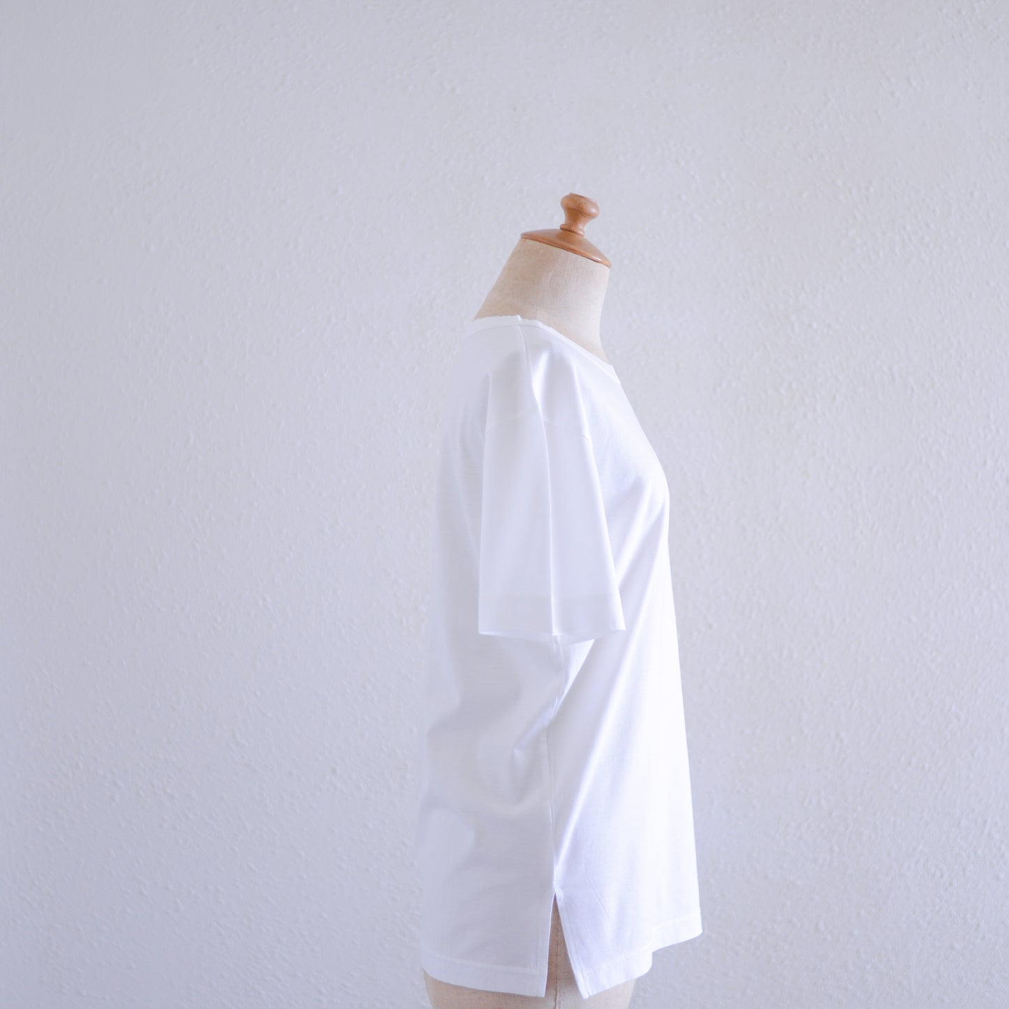レーヨンオーガニックコットンTシャツ Off White