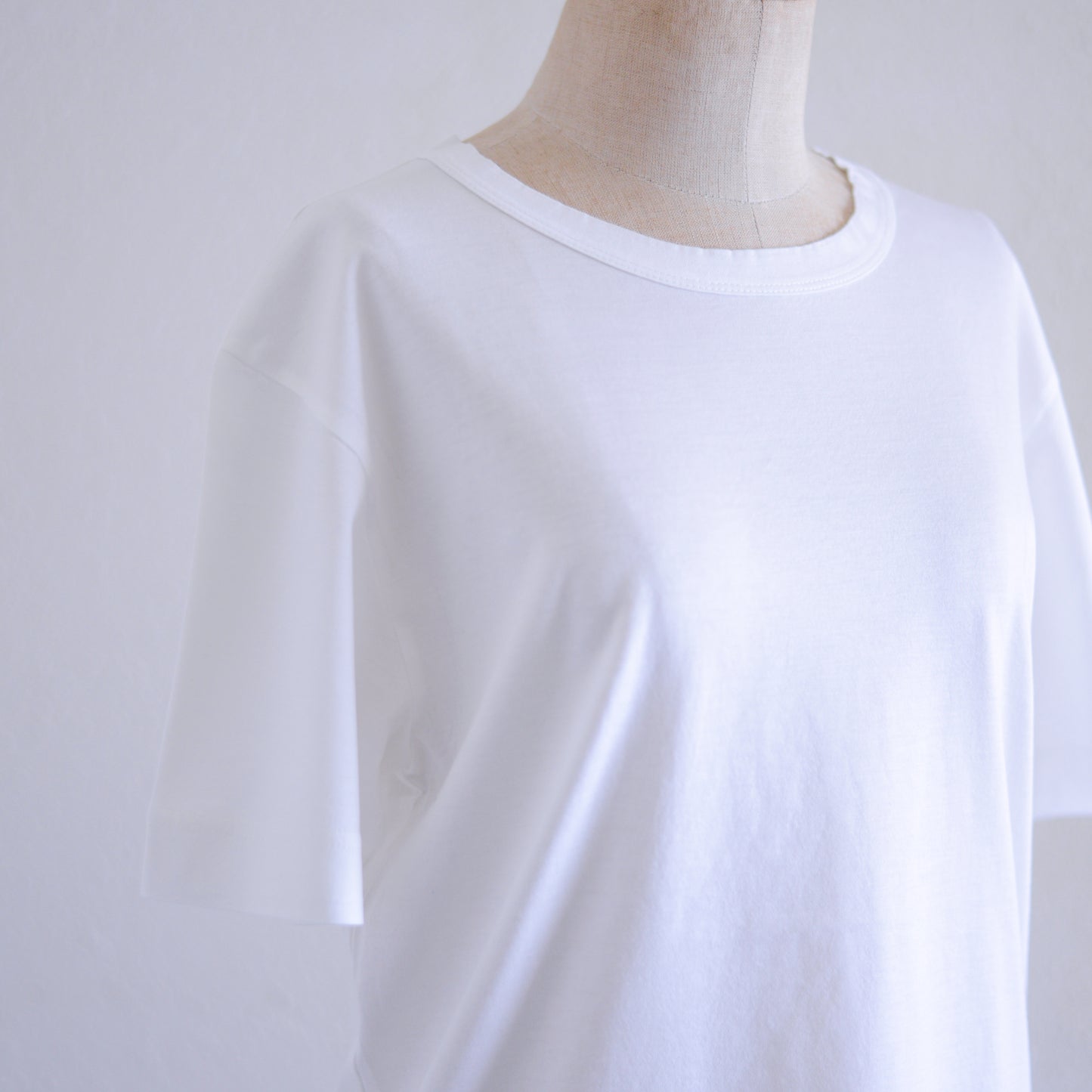 レーヨンオーガニックコットンTシャツ Off White