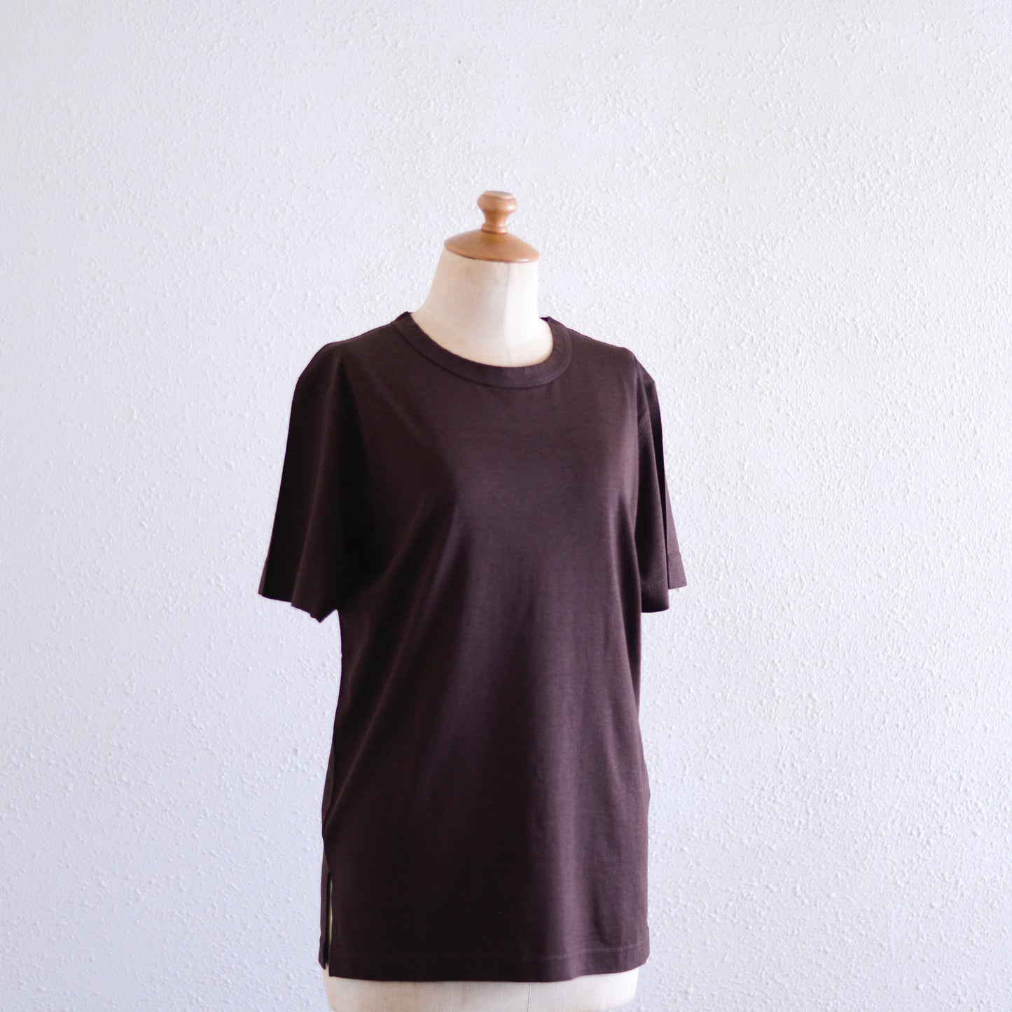 レーヨンオーガニックコットンTシャツ Brown