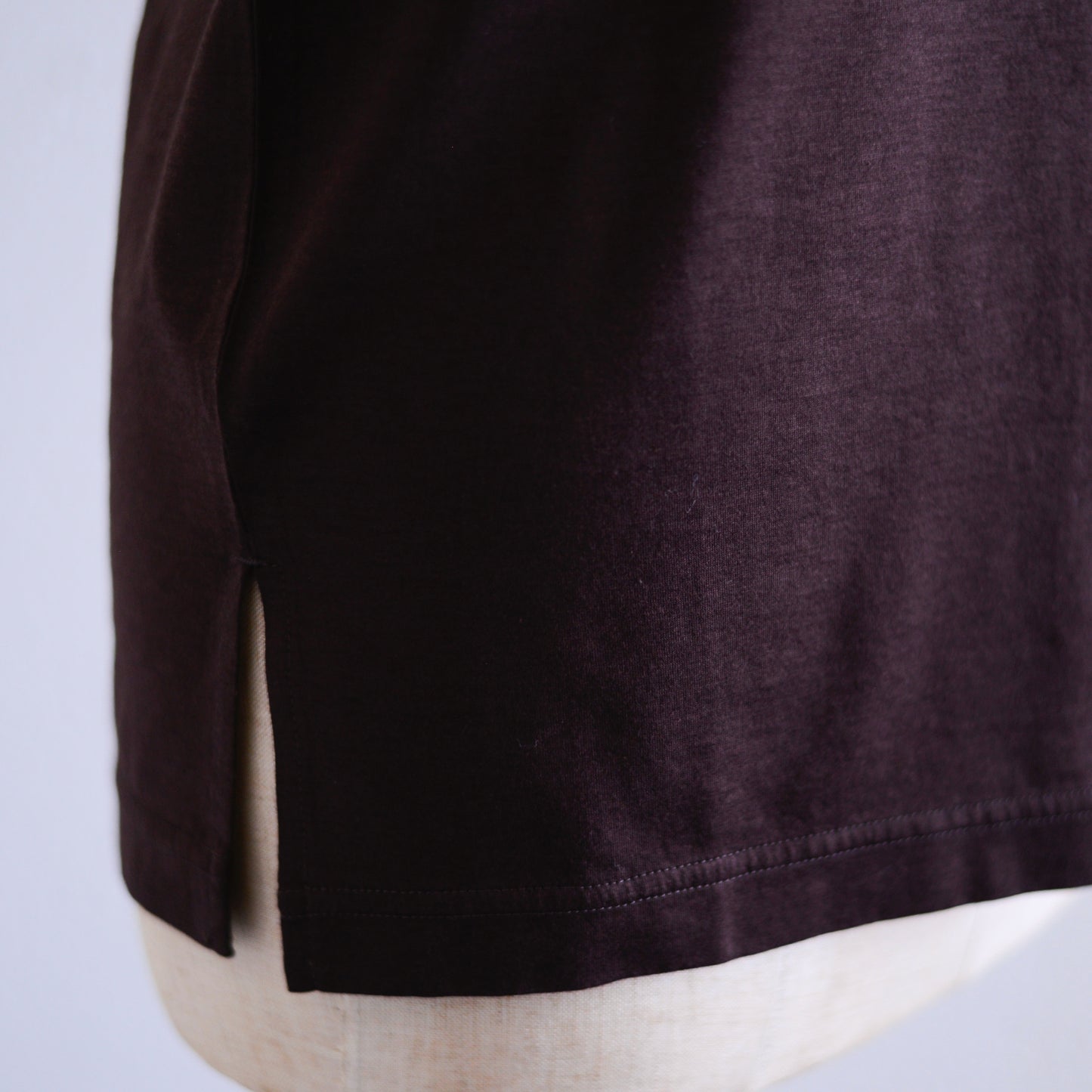 レーヨンオーガニックコットンTシャツ Brown