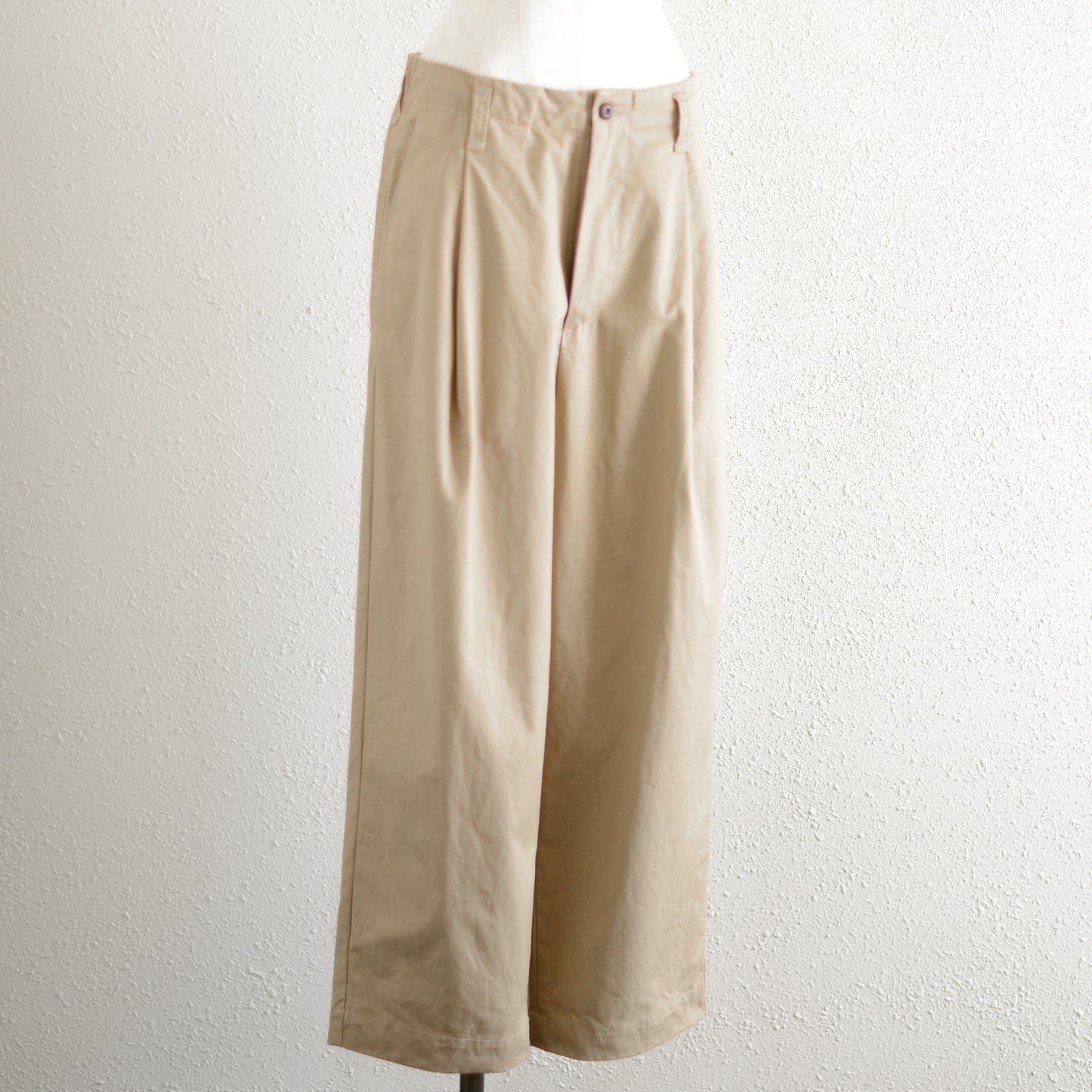 コットンテーパードチノパンツ Kahki Beige