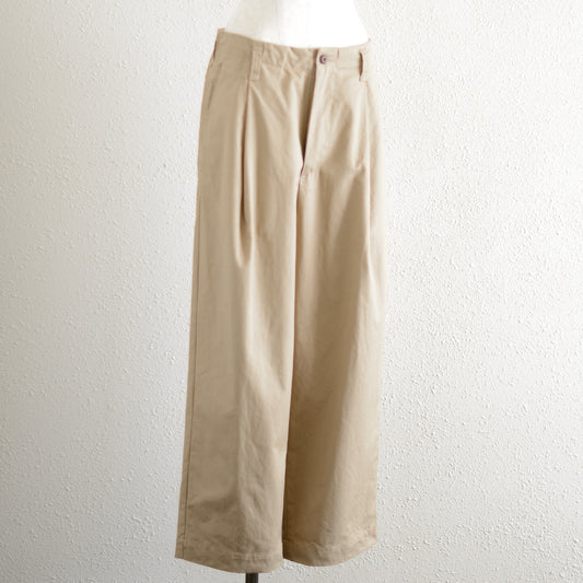 コットンテーパードチノパンツ Kahki Beige