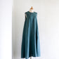 リネンスリーブレスロングワンピース Green