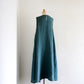 リネンスリーブレスロングワンピース Green