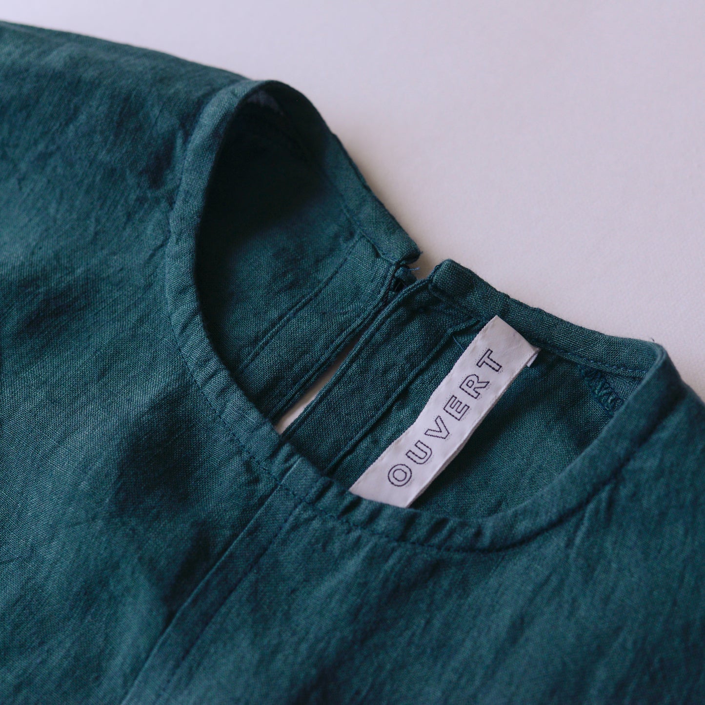 リネンスリーブレスロングワンピース Green