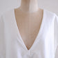 コットン２ウェイVネックベスト Off White
