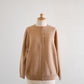 Wool and cashmere two-way cardigan in Camel