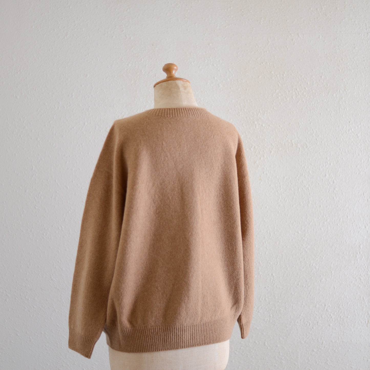 Wool and cashmere two-way cardigan in Camel