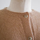 Wool and cashmere two-way cardigan in Camel