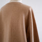 Wool and cashmere two-way cardigan in Camel