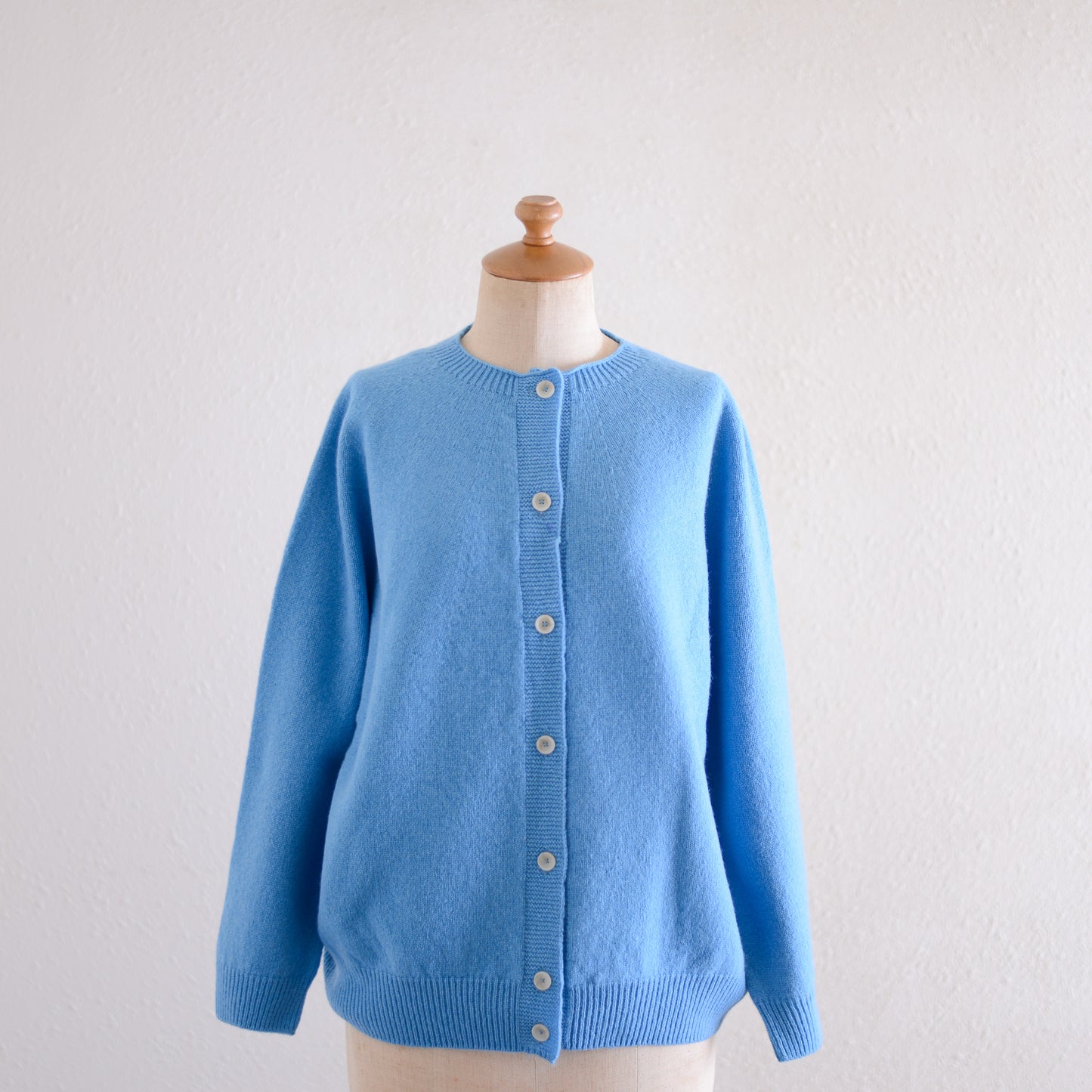 ウールカシミア２ウェイカーディガン Blue