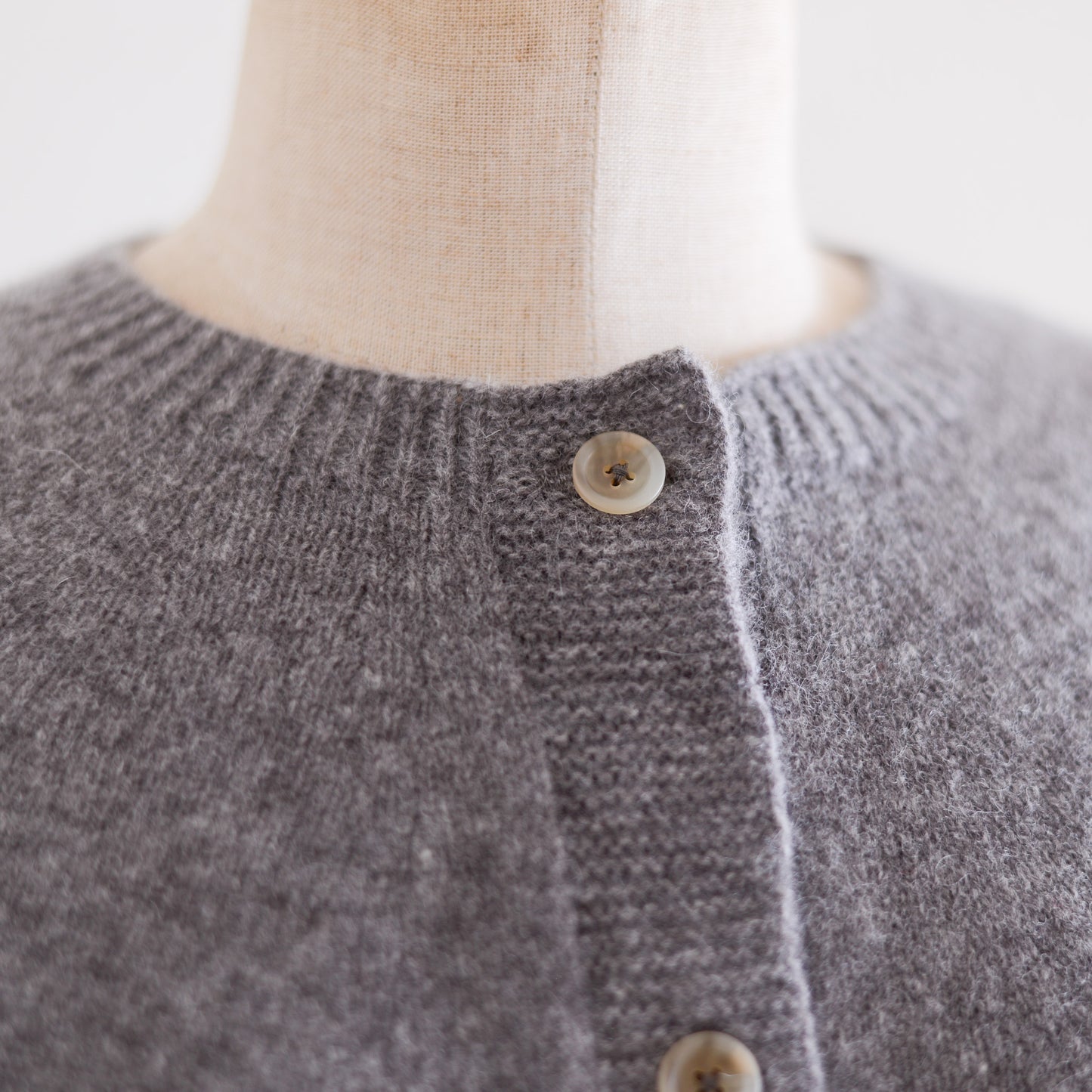 ウールカシミア２ウェイカーディガン Brown