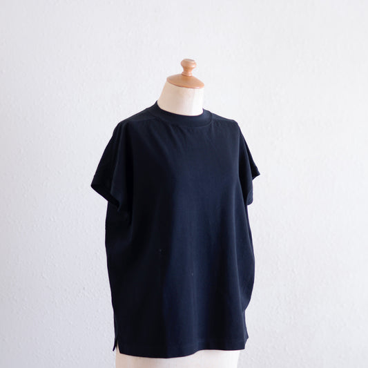 コットン鹿子フレンプルオーバー Black