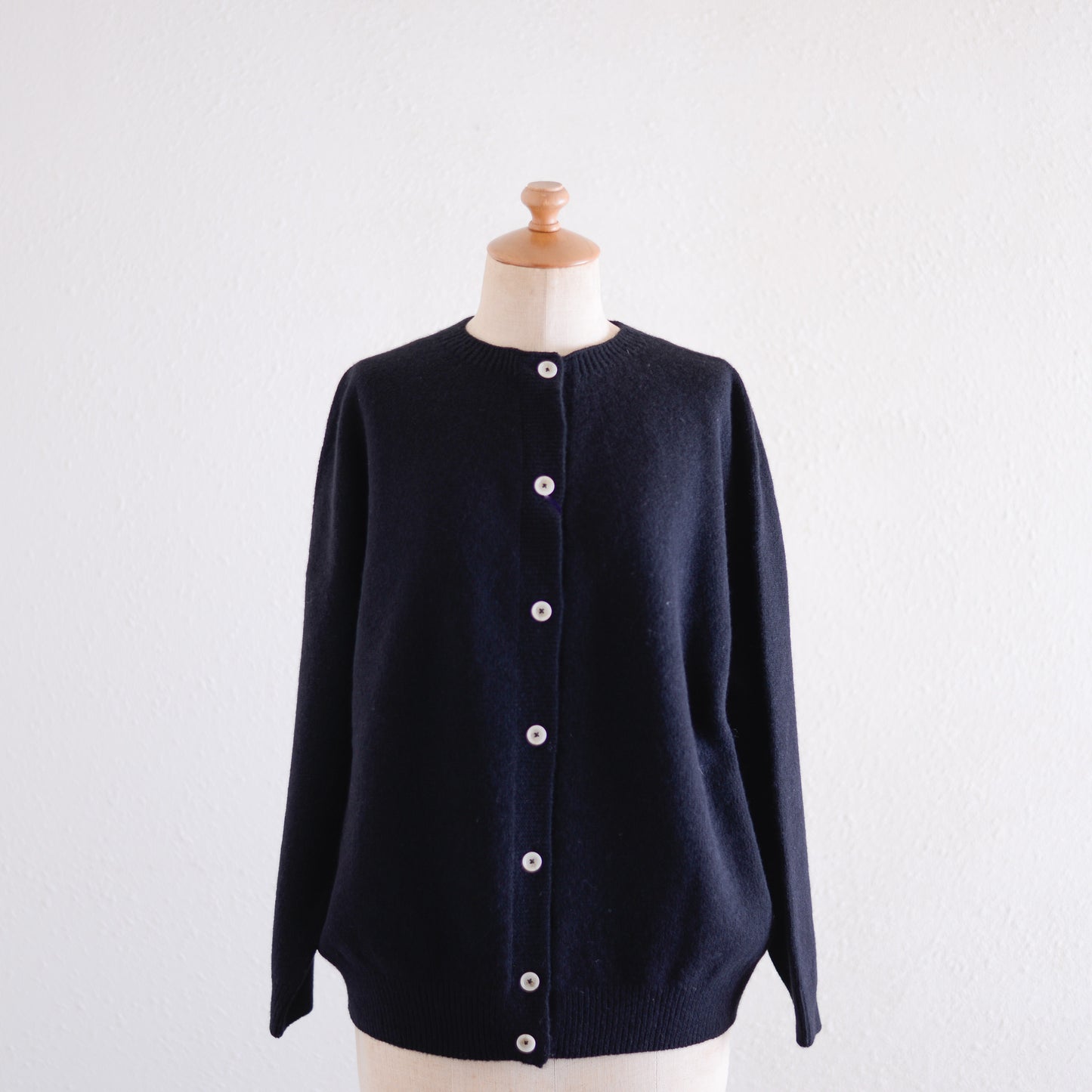 ウールカシミア２ウェイカーディガン Black