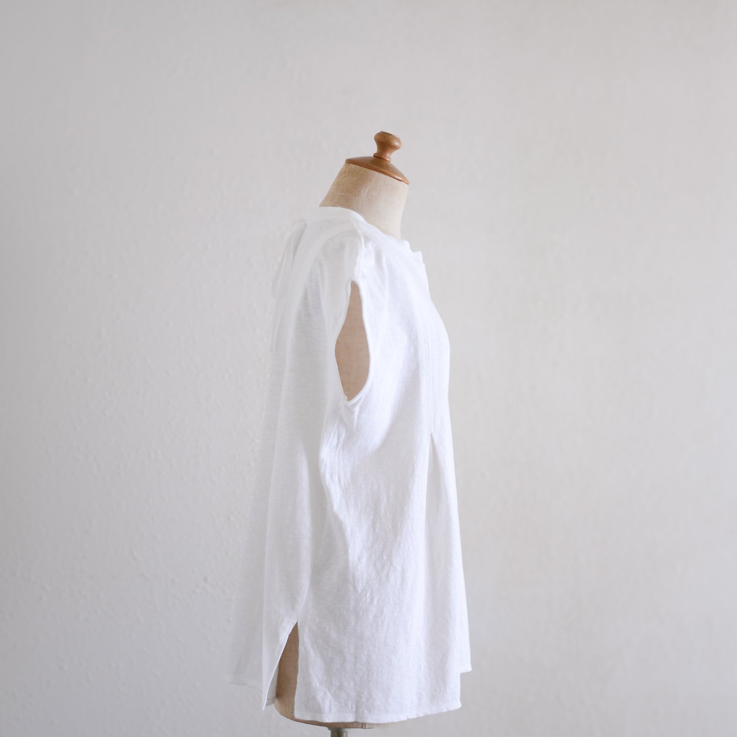 コットンリネンバックリボンプルオーバー Off White