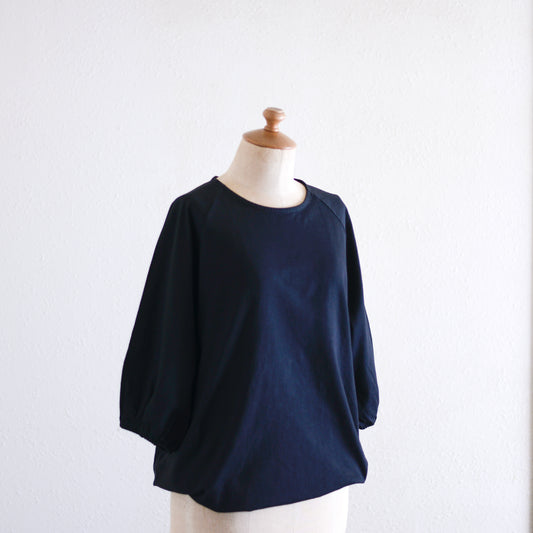 Cotton Hemstring Pullover Black