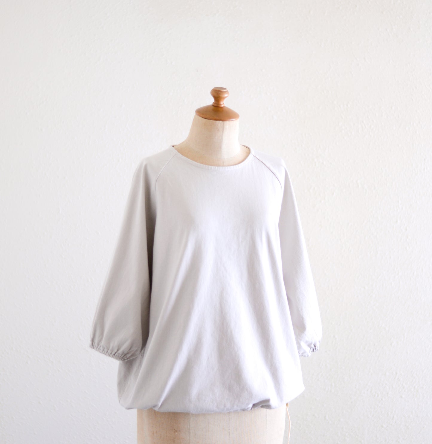コットンヘムストリングプルオーバー Light Gray