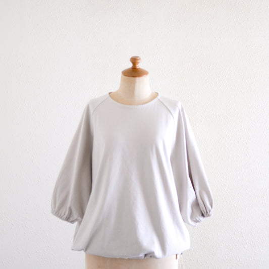 Cotton Hemstring Pullover Light Gray