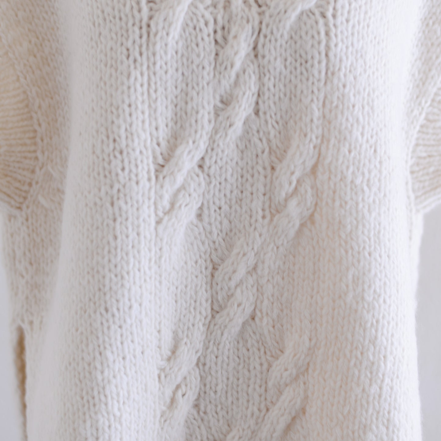 아기 알파카 케이블 베스트 Off White