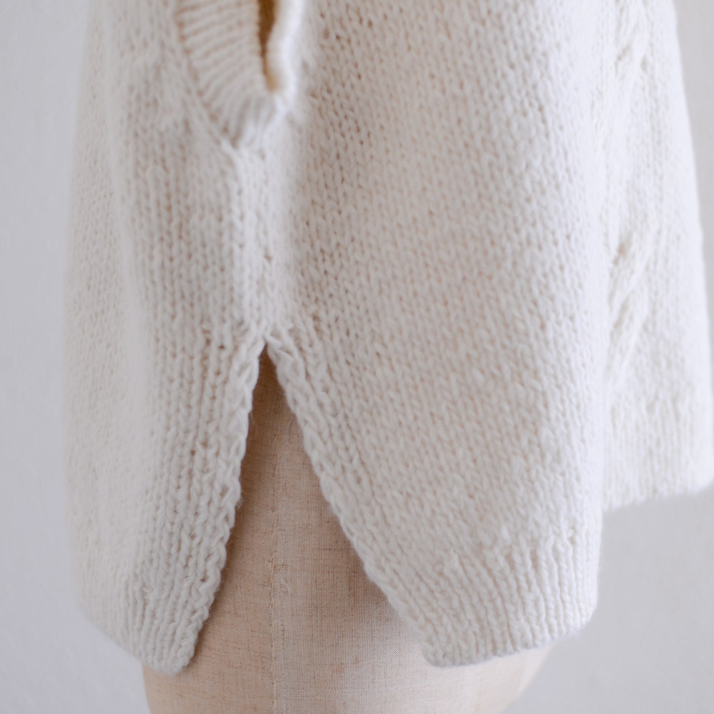아기 알파카 케이블 베스트 Off White