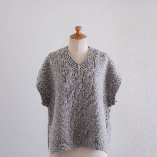 ベビーアルパカケーブルベスト Brown