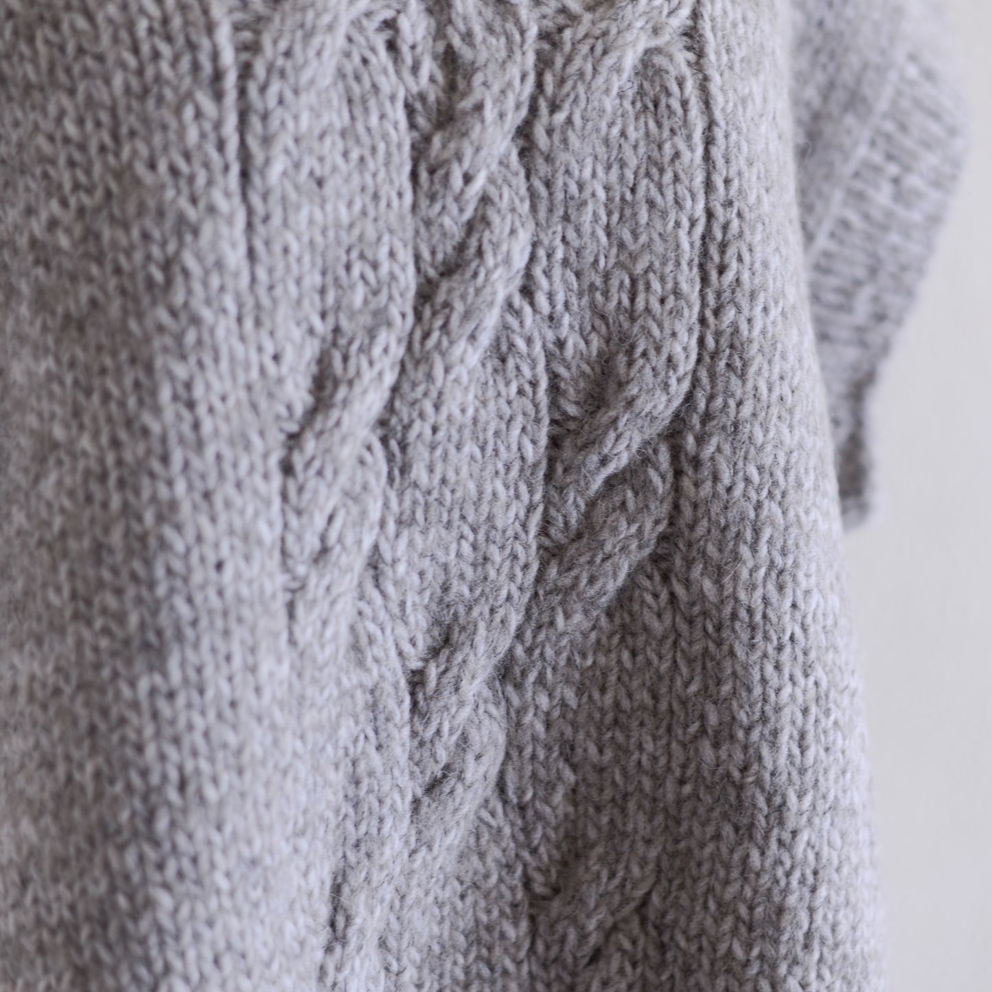 아기 알파카 케이블 조끼 브라운