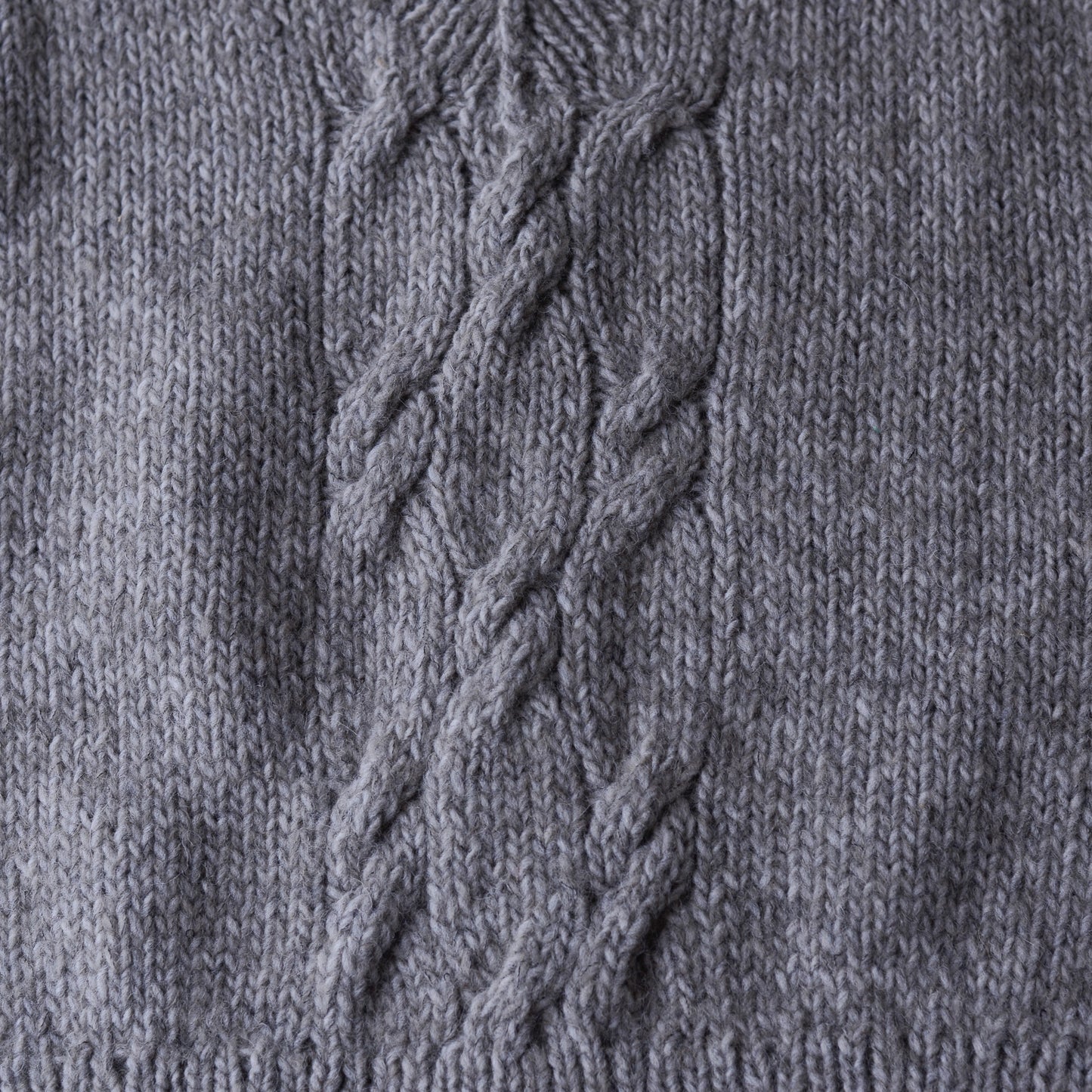 아기 알파카 케이블 조끼 브라운