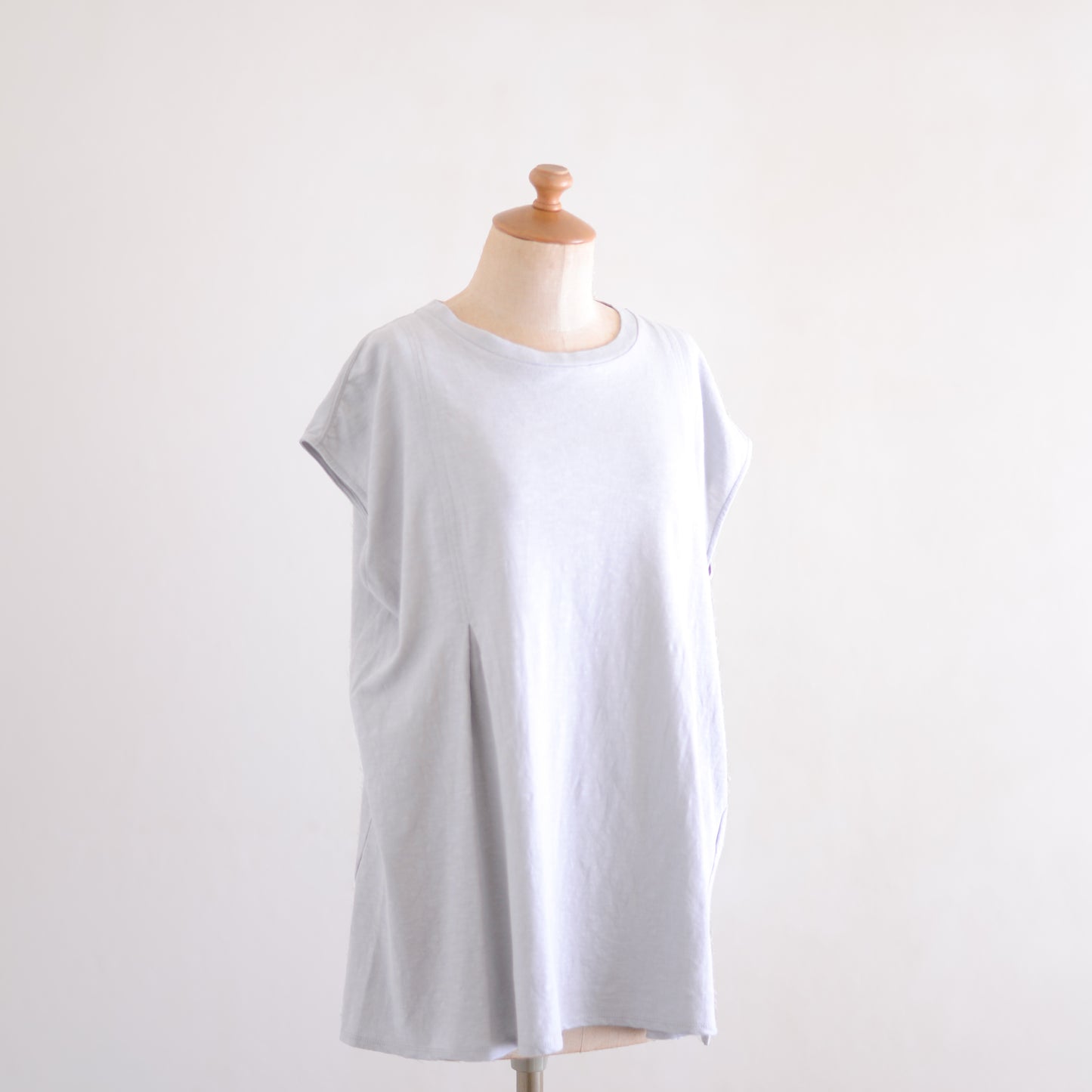 コットンリネンバックリボンプルオーバー Light Gray