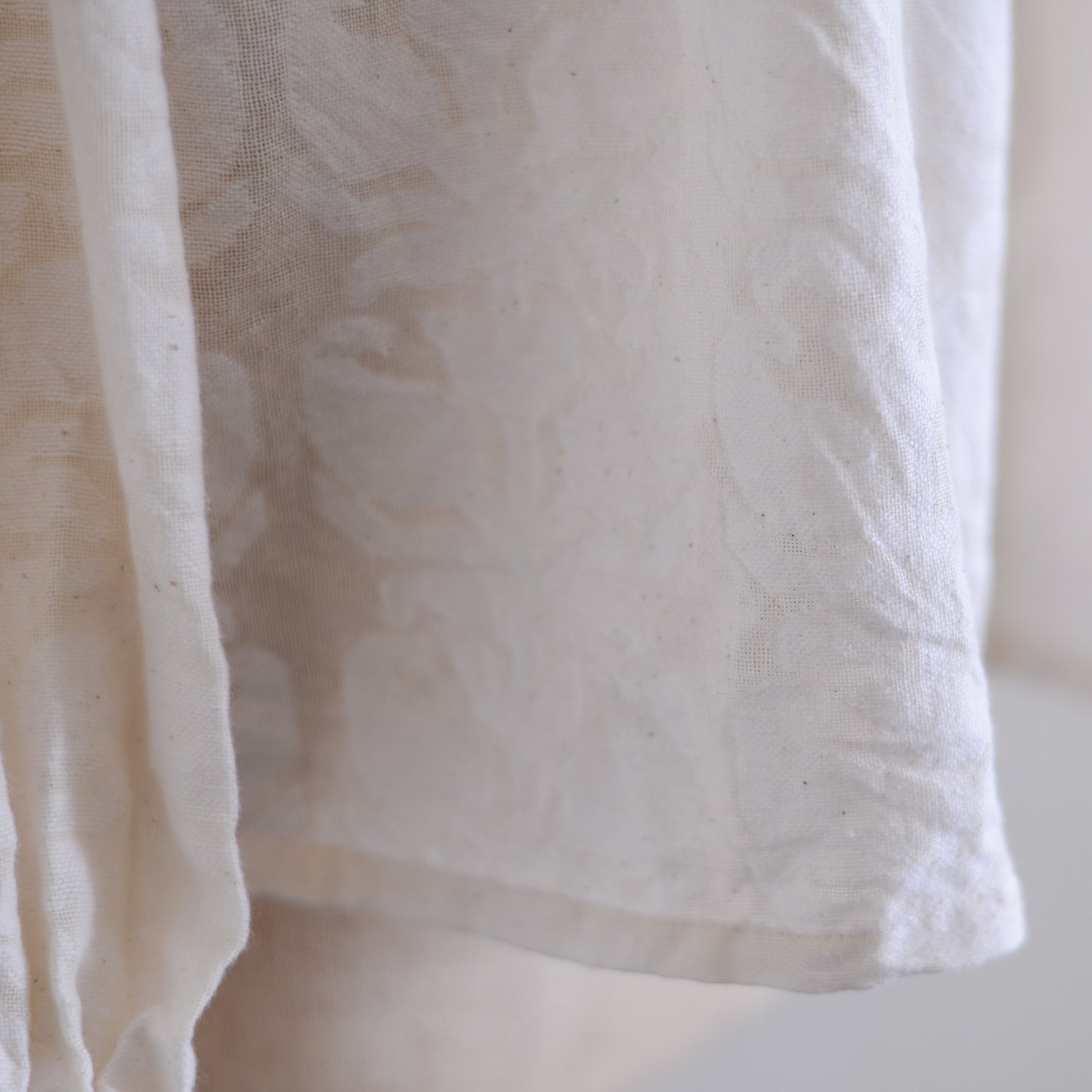 Cotton Jacquard Blouse, Natural