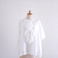 リネンラッフルショートスリーブブラウス  Off White