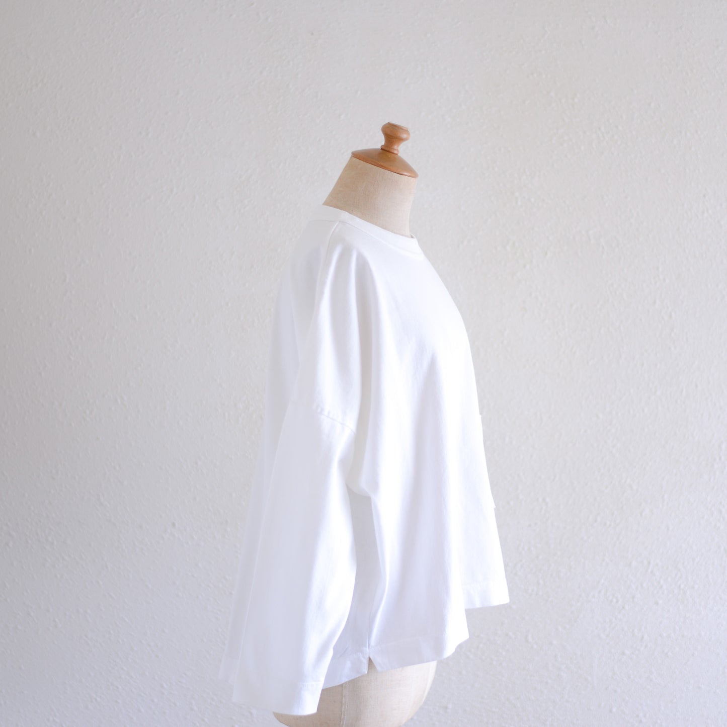 コットンドロップショルダーポケットTシャツ Off White