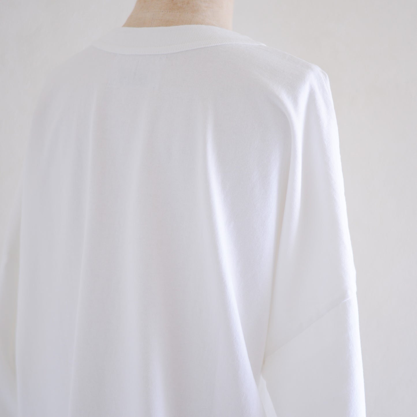 コットンドロップショルダーポケットTシャツ Off White