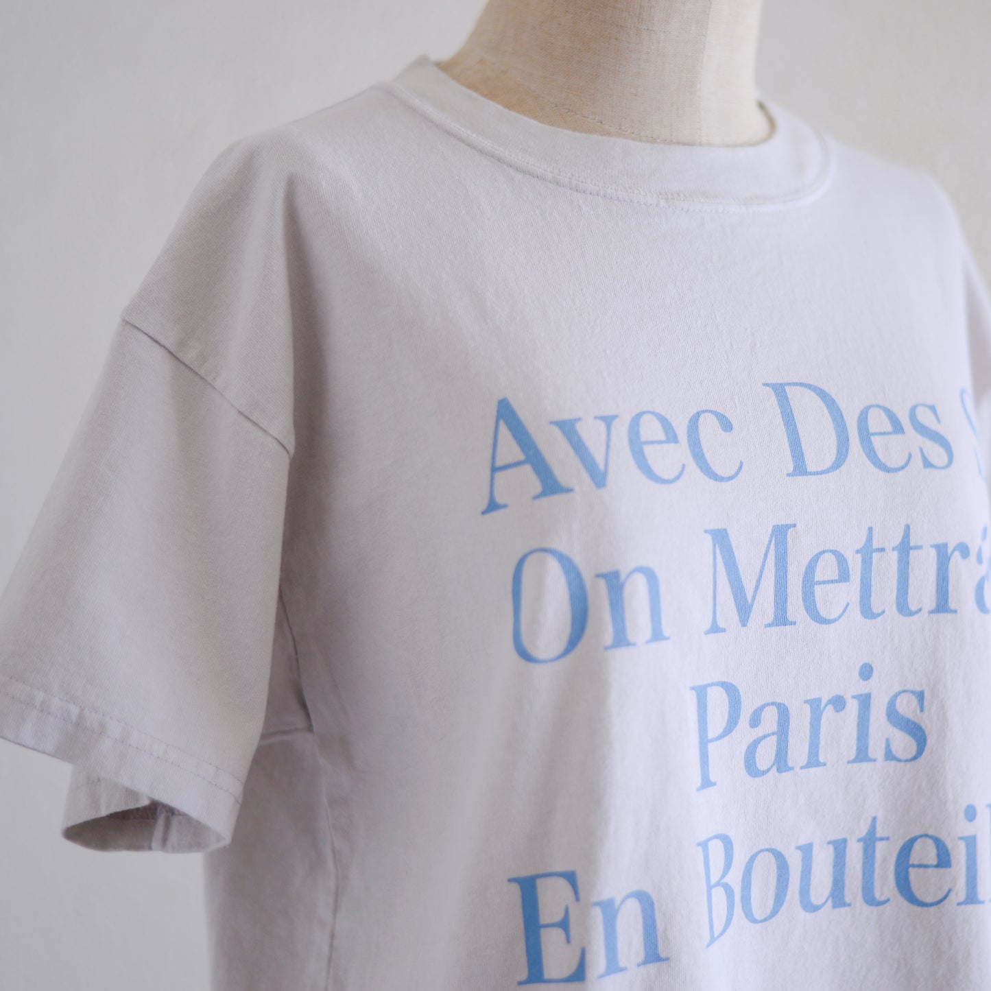 コットンプリントTシャツ Blue