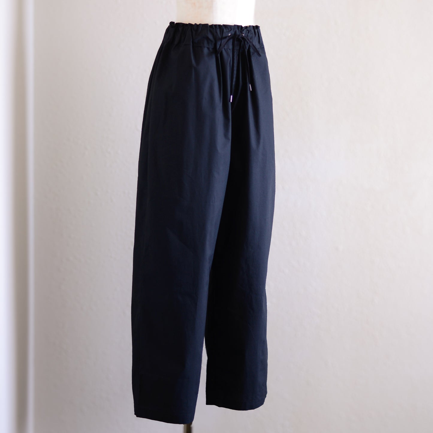 コットンドローコードパンツ Black