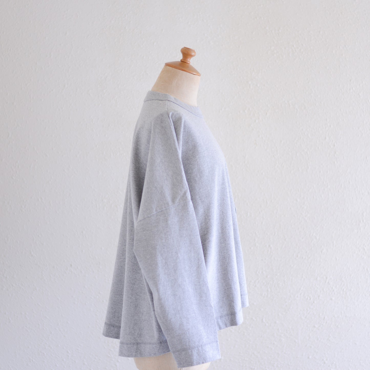 コットンドロップショルダーポケットTシャツ Gray