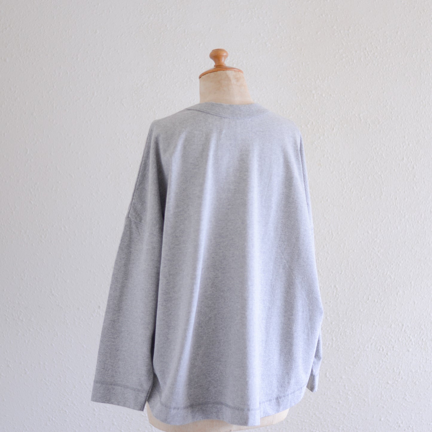 コットンドロップショルダーポケットTシャツ Gray