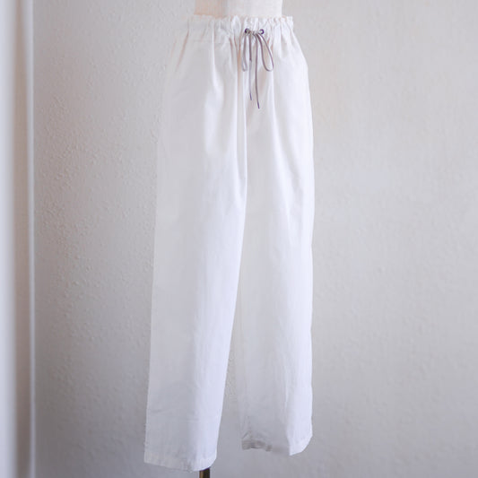 コットンドローコードパンツ White