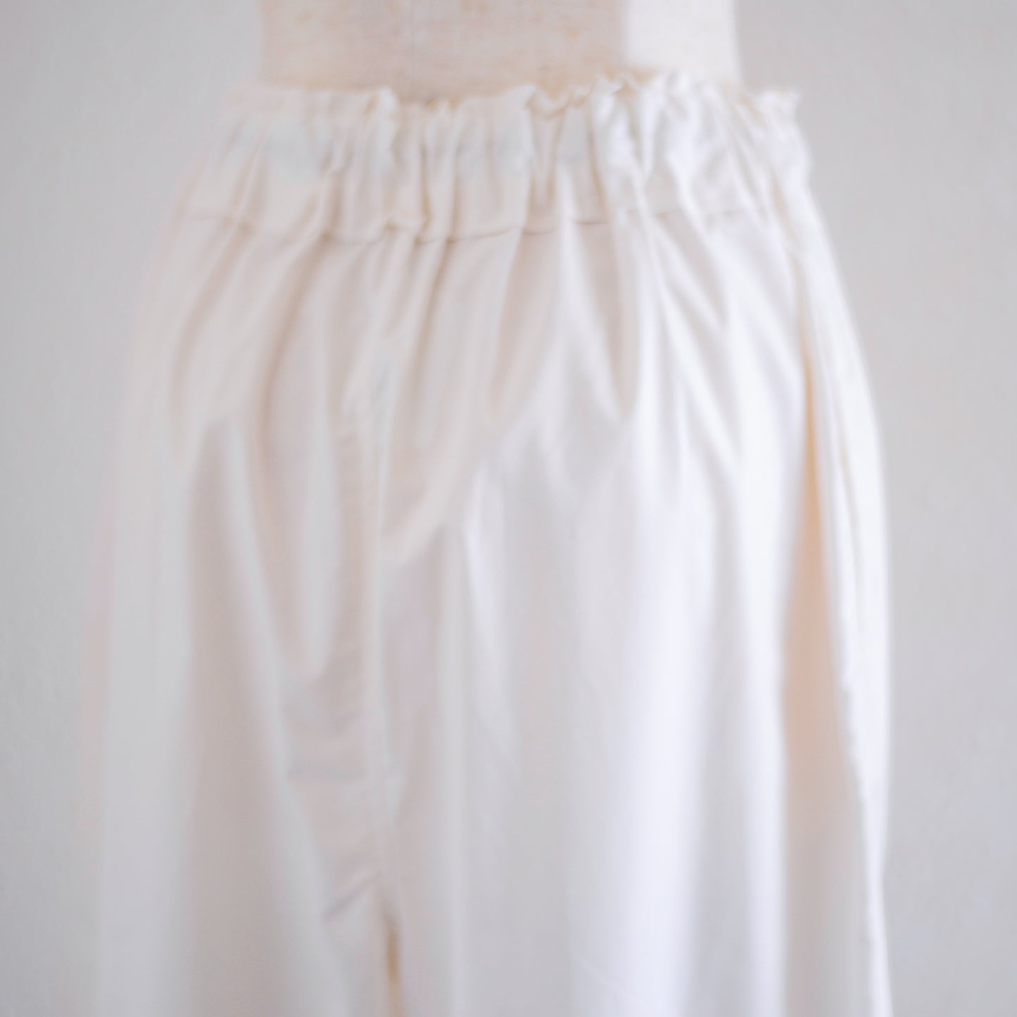 コットンドローコードパンツ White