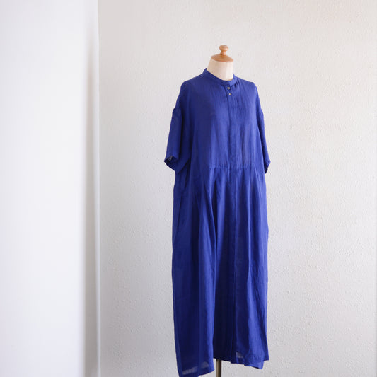 リネンプリーツワンピース Navy