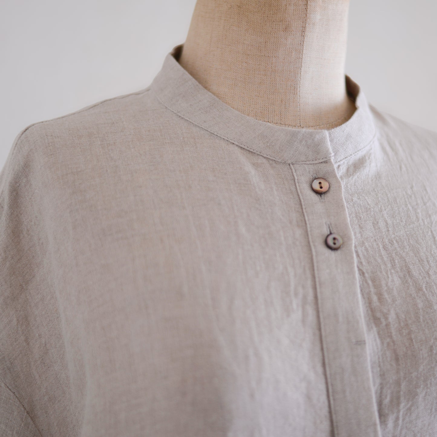 Linen Pleated Dress Natural