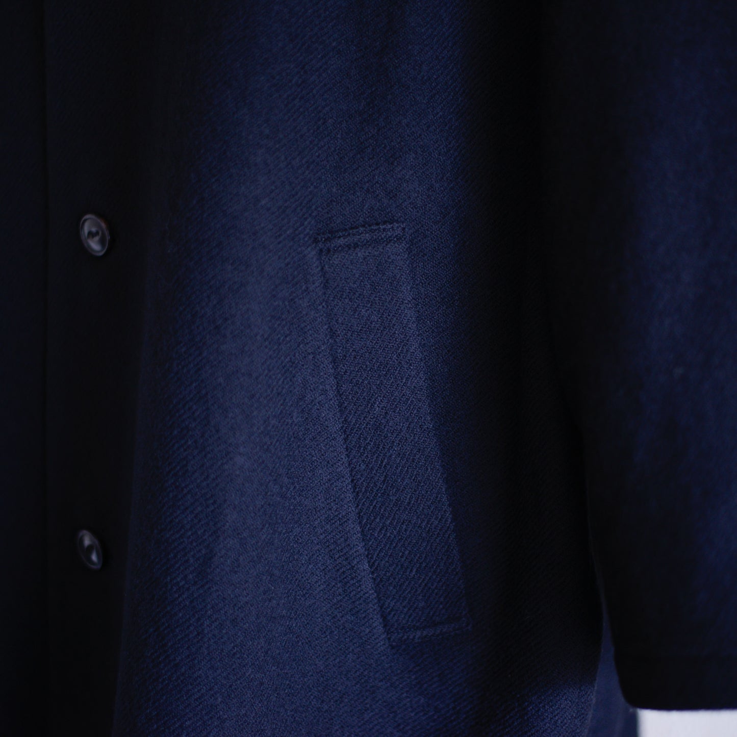 ソフトウールロングコート Black