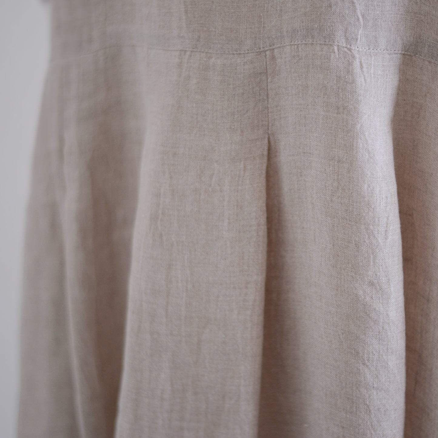 Linen Pleated Dress Natural
