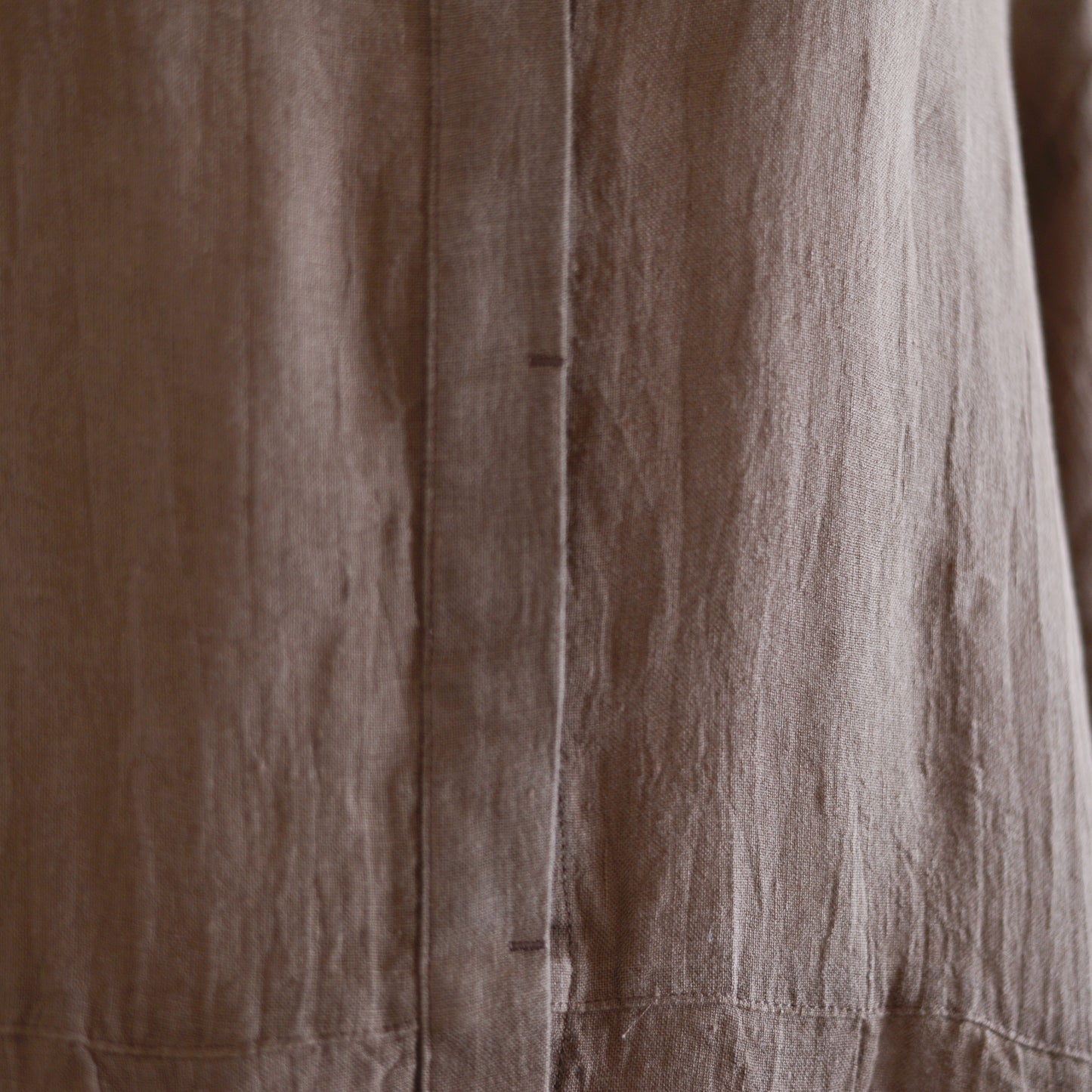 Linen Pleated Dress Mocha
